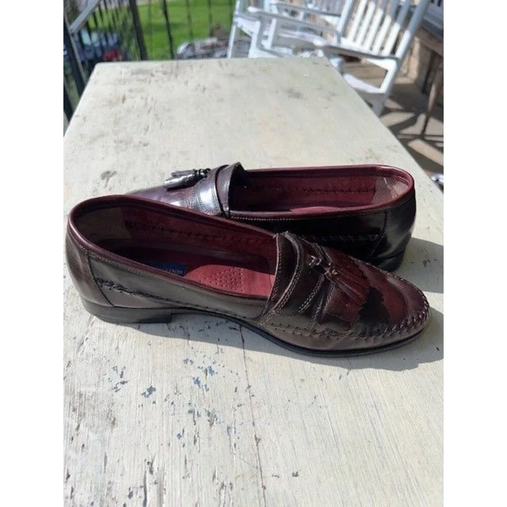 Giorgio Brutini “Le Glove” Tassel Kiltie Loafers in Wine Mn’s Sz 8.5D GC